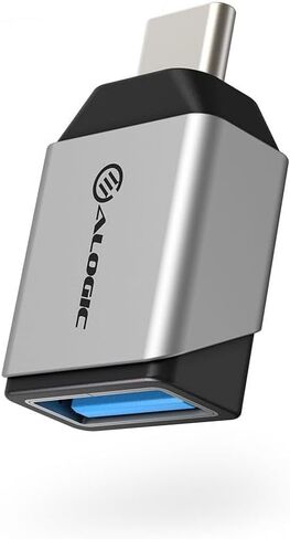ALOGIC USB C to USB A Adapter, USB 3.1 (5Gbps), Compatible with MacBook Pro/Air 2020, Dell XPS, iPad Air 2020, iPad Pro, USB-C Smartphones and More - Silver in Kuwait