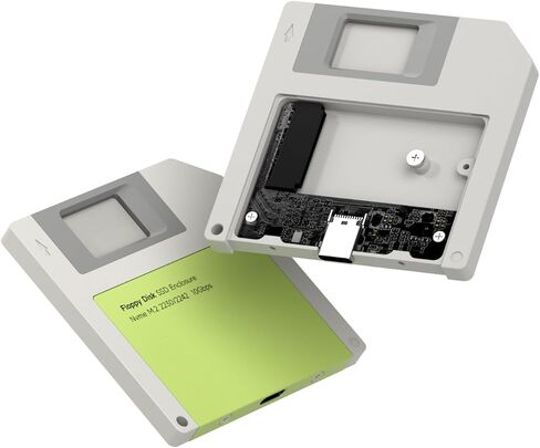حاوية SSD Hagibis، نمط القرص المرن USB 3.2 Gen2 10 جيجابت في الثانية إلى NVMe PCI-E M.2 2230/2242 SSD، حاوية محرك أقراص ثابتة خارجي M.2 لجهاز MacBook Laptop iPad Android iPhone 17 Pro Max (رمادي) in Saudi Arabia