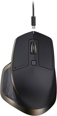 ماوس لوجيتك MX Master اللاسلكي - يستخدم على أي سطح، شكل مريح، تمرير فائق السرعة، قابل لإعادة الشحن، لأجهزة Apple Mac أو Microsoft Windows، Meteorite in Kuwait