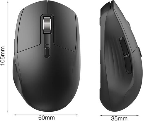 Wireless Mouse, Quiet 2.4G Optical Computer Mice with USB Receiver, Silent, 3 Adjustable DPI (800/1200/1600), Compatible with Laptop, Notebook, MacBook, Computer, Desktop, Mac, PC in Saudi Arabia