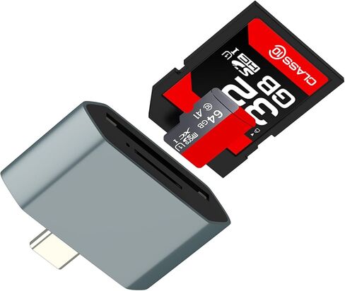 SD Card Reader for Iphone 17 16 15 Pro Max(2in1)USB C to Micro SD TF Adapter Type C Plug Camera Memory for Apple Android Computer for Ipad Compatible with Samsung Phone Macbook Fast Transfer converter in Saudi Arabia