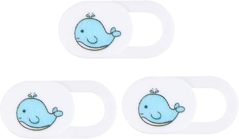 3 PCS Whale Pattern Webcam Cover Slide Blocker for Laptop and Tablet Privacy Protection Strong Adhesive Easy to Use in Saudi Arabia