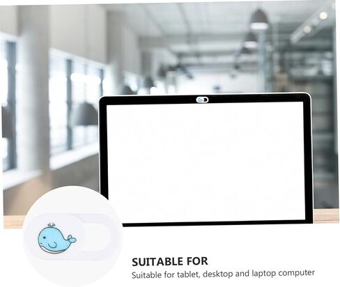 3 PCS Whale Pattern Webcam Cover Slide Blocker for Laptop and Tablet Privacy Protection Strong Adhesive Easy to Use in Saudi Arabia