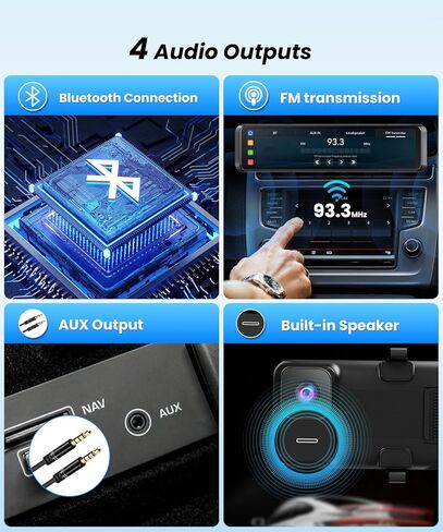 4K Rear View Mirror Camera with Carplay & Android Auto: 11.26" Smart Touch Screen Mirror Dash Cam Front and Rear with Voice Control, Parking Monitor, Reverse Assist for Car Truck SUV Van (64GB Card) in Kuwait
