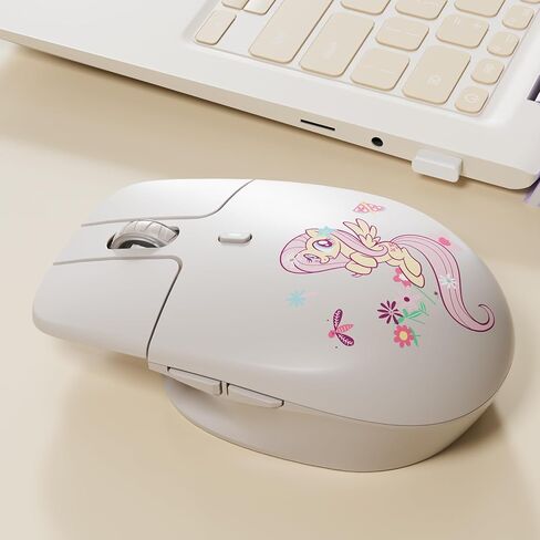 My Little Pony M03 Silent Wireless Mouse - Innovative Floating Button Design, Quiet Clicks, 3 Adjustable DPI (800/1600/3200), Dual-Mode (2.4GHz/Bluetooth), Ergonomic for Mac/Windows (Pink) in Saudi Arabia