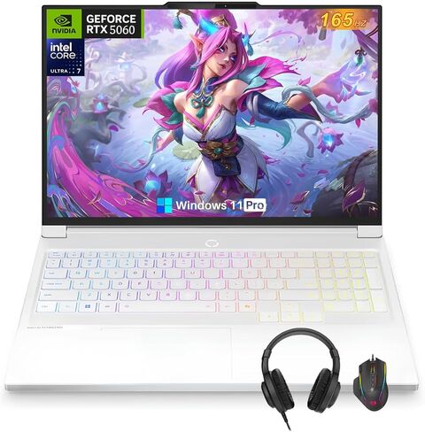 كمبيوتر محمول للألعاب Lenovo Legion 7i OLED، Intel Ultra 7 255HX، GeForce RTX 5060، 16 بوصة 2.5k 165 هرتز 500 شمعة في المتر المربع، 32 جيجابايت DDR5 2 تيرابايت SSD، Wi-Fi 7، لوحة مفاتيح بإضاءة خلفية، التعرف على الوجه، Windows 11 Pro، مع ملحقات in Kuwait
