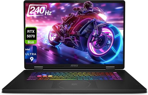 msi Crosshair 18 HX AI Gaming Laptop, Intel Ultra 9-275HX, 64 GB DDR5 RAM, 4 TB PCIe SSD, 18" QHD+ (2560x1600) 240Hz Display, Nvidia G-Force RTX 5070, 24-Zone RGB Keyboard, W11 Pro, Gray in Saudi Arabia