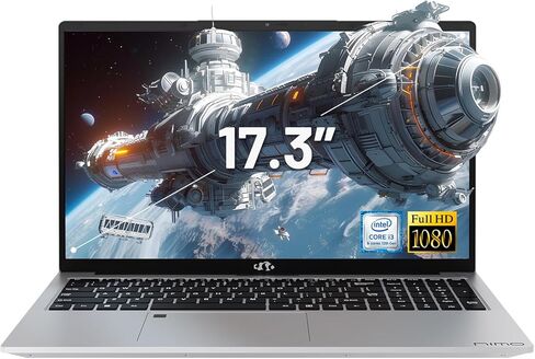 NIMO 17.3" IPS FHD Laptop, 6 Cores i3-1215U Processor (Up to 4.4GHz, Beat Ryzen 5 7520U) 16GB RAM 512GB SSD Computer with 65W Type-C Backlit KB Fingerprint HDMI, for School Home & Business in Kuwait