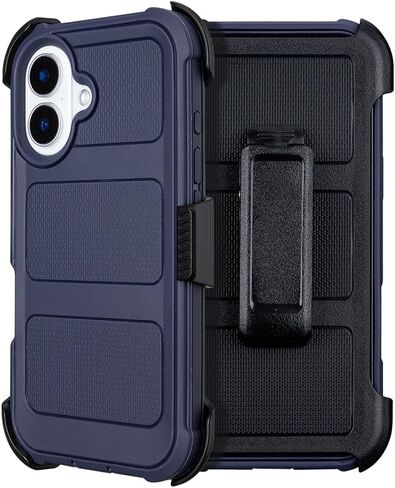 for Defender iPhone 17 Case with Clip,for Holster iPhone 17 Case with Kickstand,for Heavy Duty iPhone17 Phone Case Rugged 2 Layers of Sturdy,Anti-Drop for Phone Case iPhone17Case Protective(Black) in Saudi Arabia