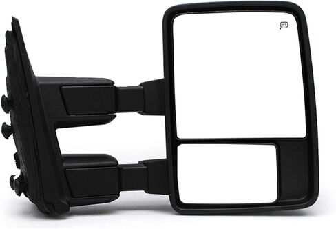 BOOLEE Passenger Right Side Towing Mirrors fit for 1999-2016 Ford F250 F350 F450 F550 Super Duty Power Adjusted Heated Amber Turn Signal Temperature Sensor Manual Folding Telescoping Black Tow Mirrors in Saudi Arabia