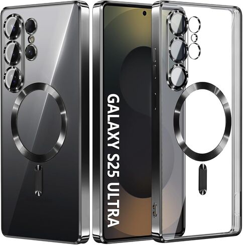Compatible with Samsung Galaxy S25 Ultra Case（Only）.Magnetic Cover for S25 Ultra. Glossy Slim Thin Soft funda capa para for Galaxy S25 Ultra 6.9 inch.Compatible with MagSafe， (Rose Gold) in Saudi Arabia