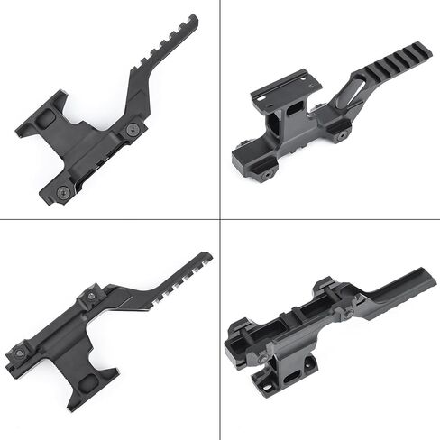 NOBUHIRO مجموعة تكتيكية من نوع Picatinny Riser Mount Red Dot Riser Mount، 1.5 بوصة ملف تعريف مرتفع 6 فتحات للسكك الحديدية لـ T1 T2 رؤية النقاط الحمراء، النطاقات، البصريات، الليزر، مناسب لسكك Picatinny مقاس 20 مم in Kuwait