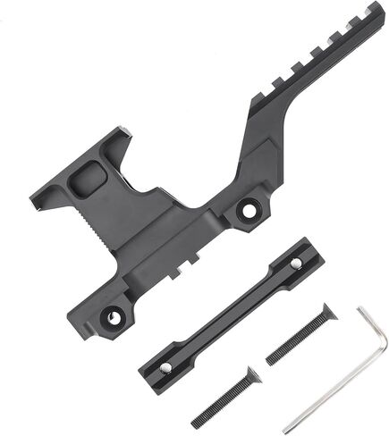 NOBUHIRO مجموعة تكتيكية من نوع Picatinny Riser Mount Red Dot Riser Mount، 1.5 بوصة ملف تعريف مرتفع 6 فتحات للسكك الحديدية لـ T1 T2 رؤية النقاط الحمراء، النطاقات، البصريات، الليزر، مناسب لسكك Picatinny مقاس 20 مم in Kuwait