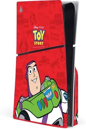 غلاف Skinit المخصص للألعاب متوافق مع وحدة تحكم القرص النحيف PS5 - تصميم Disney Toy Story Buzz Lightyear المرخص رسميًا in Kuwait