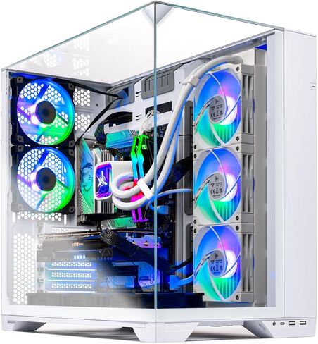 كمبيوتر مكتبي Skytech Gaming O11 Vision، Intel Ultra 9 285K 3.7 جيجا هرتز(5.7 جيجا هرتز)، NVIDIA RTX 5070 12 جيجا، لوحة Z890، 1 تيرابايت Gen4 NVMe SSD، 32 جيجا DDR5 RAM 6000، 850 وات ذهبي ATX 3 PSU، 360 مم ARGB AIO، واي فاي، ويندوز 11 in Kuwait