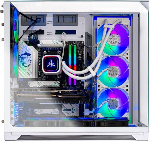 كمبيوتر مكتبي Skytech Gaming O11 Vision، Intel Ultra 9 285K 3.7 جيجا هرتز(5.7 جيجا هرتز)، NVIDIA RTX 5070 12 جيجا، لوحة Z890، 1 تيرابايت Gen4 NVMe SSD، 32 جيجا DDR5 RAM 6000، 850 وات ذهبي ATX 3 PSU، 360 مم ARGB AIO، واي فاي، ويندوز 11 in Kuwait
