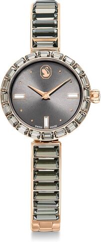 Swarovski Matrix Bangle Watch, Swiss Made, Crystal Bracelet, Green, Champagne Gold-Tone Finish in Saudi Arabia