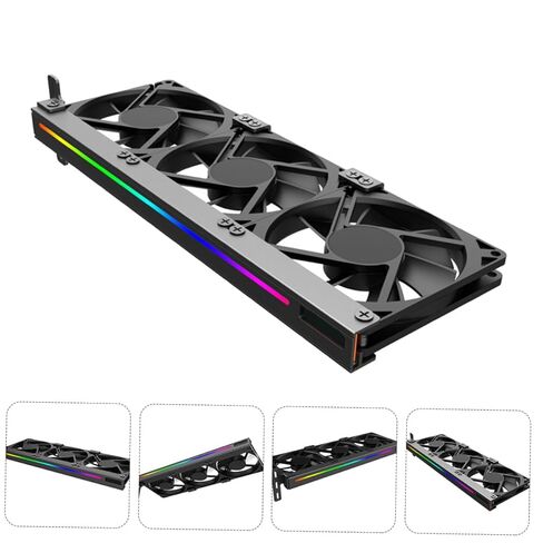 Sewroro Silent 5v Argb مروحة تبريد بطاقة الرسومات، مبرد Pcie Gpu صغير مع موصل 3 دبوس للكمبيوتر المكتبي، ملحق تبريد بطاقة الفيديو لعشاق الكمبيوتر in Kuwait