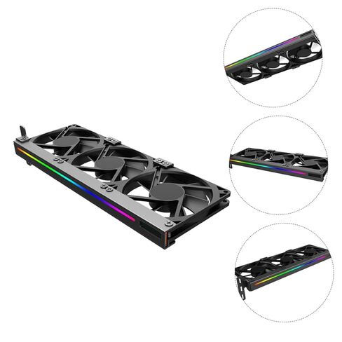 Sewroro Silent 5v Argb مروحة تبريد بطاقة الرسومات، مبرد Pcie Gpu صغير مع موصل 3 دبوس للكمبيوتر المكتبي، ملحق تبريد بطاقة الفيديو لعشاق الكمبيوتر in Kuwait