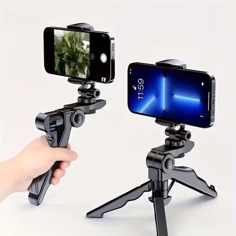 Capture Stunning Shots with Our 360° Anti-Shake Phone Tripod Mount – Portable Adjustable Smartphone Holder Ideal for Live Streaming & Photography. in Saudi Arabia