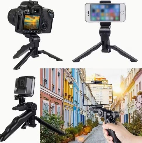 Capture Stunning Shots with Our 360° Anti-Shake Phone Tripod Mount – Portable Adjustable Smartphone Holder Ideal for Live Streaming & Photography. in Saudi Arabia