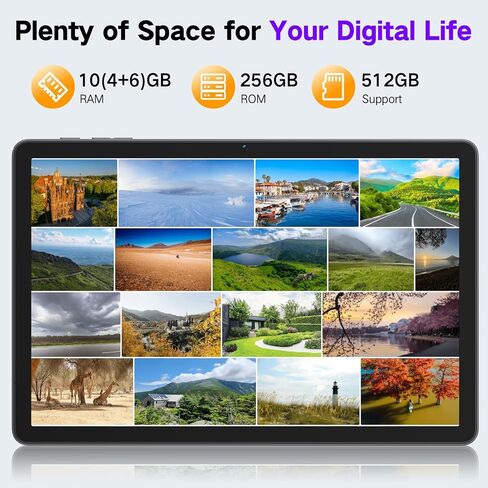 تابلت JUNYANG مقاس 11 بوصة Android 14 مع ثماني النواة، ذاكرة وصول عشوائي 256 جيجابايت، ذاكرة وصول عشوائي 10 جيجابايت (توسيع 2 تيرابايت)، كمبيوتر لوحي 2026 مع بطارية 8000 مللي أمبير في الساعة، تابلت بشاشة كبيرة عالية الدقة لقراءة تعلم الألعاب، واي فاي 6 وB in Kuwait