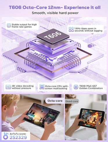 تابلت 2025 10.4 بوصة أندرويد 15 مع لوحة مفاتيح وماوس: 2K IPS Tablette (2000x1200)، 36 جيجابايت + 256 جيجابايت (1 تيرابايت TF)، 5G/2.4G Dual WiFi، 8-Core 1.6 جيجا هرتز، 8000 مللي أمبير، 8+13 ميجابكسل، Widevine L1- أسود in Saudi Arabia