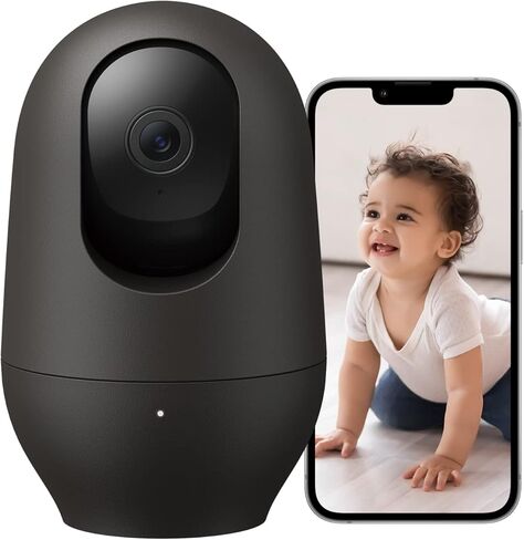 جهاز مراقبة الأطفال nooie، كاميرا واي فاي للحيوانات الأليفة داخلية، كاميرا IP 360 درجة، كاميرا أمان منزلية 1080 بكسل، تتبع الحركة، رؤية ليلية بالأشعة تحت الحمراء الفائقة، تعمل مع أليكسا، صوت ثنائي الاتجاه، كشف الحركة والصوت in Kuwait