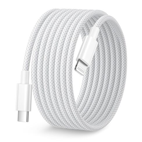 Long iPhone Charger Cable 10FT[Apple MFi Certified], USB C to Lightning Cable Braided Fast Charging iPad Charger Cable iPhone Wire iPhone Charger Lead for iPhone 14 Pro Max/13/12 Mini/11/XR/8 Plus/SE in Saudi Arabia