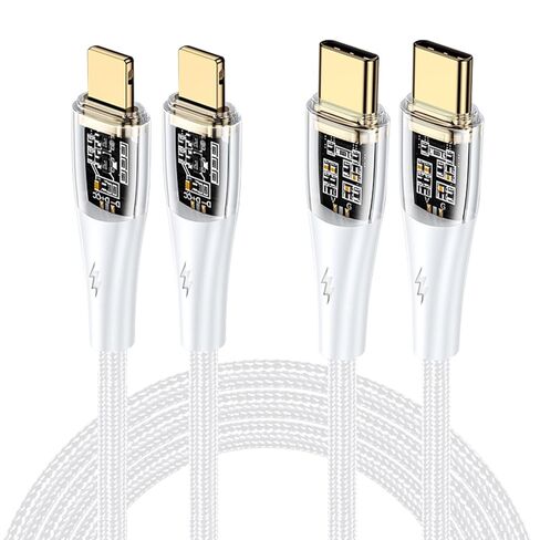 2Pack USB C to PD30W USB L/IP Plug Cable for iPhone 14 13 12 Power Delivery iPhone Cables Type C iPhone Charger Cord Fast Charging Compatible iPhone 14 13 12 11 Pro Max X XS XR 8 7 6s Plus SE, White in Saudi Arabia