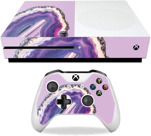 غلاف MightySkins متوافق مع جهاز Microsoft Xbox One S - العقيق الأرجواني | غطاء ملتف واقٍ ومتين وفريد ​​من نوعه من الفينيل | سهل التطبيق والإزالة وتغيير الأنماط | صنع في الولايات المتحدة الأمريكية in Kuwait