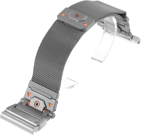 حزام ساعة من الفولاذ المقاوم للصدأ مقاس 26 مم متوافق مع Garmin Fenix ​​8 (51 مم)، Fenix ​​7X/ 6X/ 5X Plus، Enduro 1 2 3، Descent MK1 Mk2i Mk2 Mk3، Tactix 7، TACTIX DELTA، Epix Pro 51mm، Quatix 8، tactix8/7 Pro in Kuwait