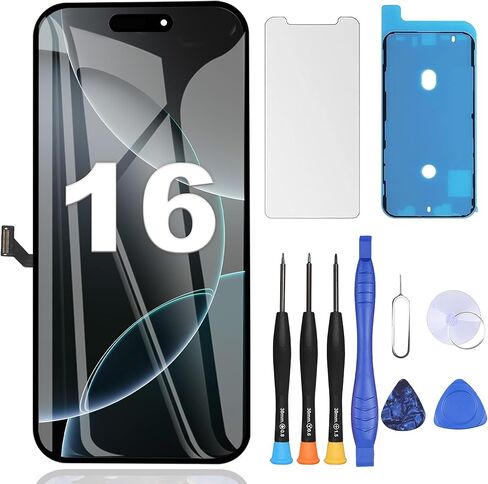 ZOETEC Screen Replacement for iPhone 16e LCD Retina Display 3D Touch Screen Digitizer Frame Assembly with Repair Tool Kits, Waterproof Adhesive, Tempered Glass in Saudi Arabia