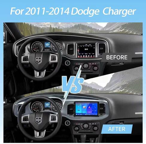 2+64G Car Radio for Dodge Charger 9 inch Touch Screen 2011 2012 2013 2014 Stereo,Wireless Carplay/Andriod Auto/Bluetooth/WiFi//EQ Audio/AM/FM/Navigation/AHD Camera in Saudi Arabia
