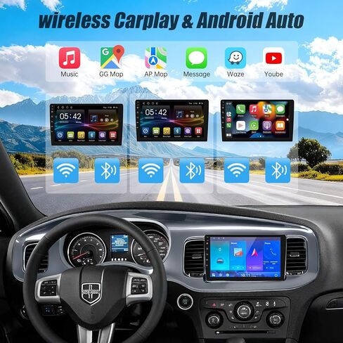 2+64G Car Radio for Dodge Charger 9 inch Touch Screen 2011 2012 2013 2014 Stereo,Wireless Carplay/Andriod Auto/Bluetooth/WiFi//EQ Audio/AM/FM/Navigation/AHD Camera in Saudi Arabia