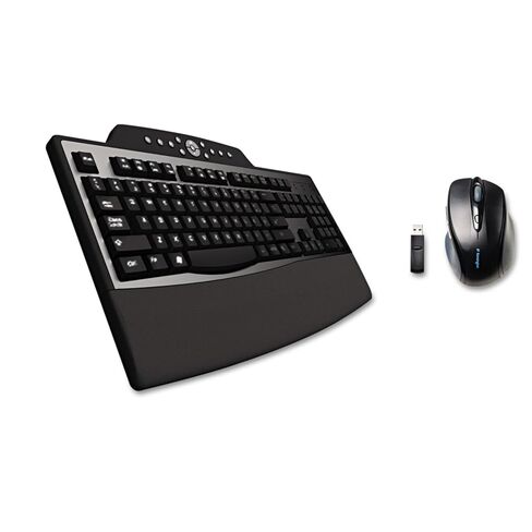 مجموعة سطح المكتب اللاسلكية KMW Kensington 72403، مع مسند المعصم، 23-1/2 بوصة × 7-1/2 بوصة × 2-1/2 بوصة، BK in Saudi Arabia