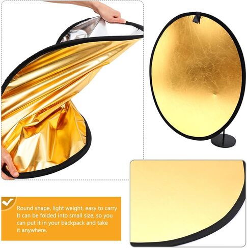 Foldable Dual-Color Double-Sided Light Reflector Board for Photography Light Diffuser, Portable Photography Accessory Suitable for Studio and Outdoor Shooting in Saudi Arabia