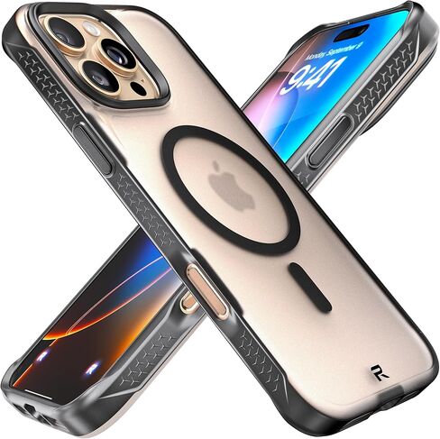 REBEL Case for iPhone 17 Pro Max [GEN7 Aramid Fiber] Strong MagSafe Compatible, Grippy Sides, Shockproof Corners, Metal Lens + Buttons, Upgraded Protective Design, 6.9 Inch Phone 2025 (Black) in Kuwait