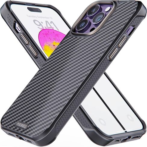 حافظة REBEL لهاتف iPhone 17 Pro Max [GEN7 Aramid Fiber] متوافقة مع MagSafe قوية، جوانب قابضة، زوايا مقاومة للصدمات، عدسة معدنية + أزرار، تصميم واقي مطور، هاتف 6.9 بوصة 2025 (أسود) in Saudi Arabia