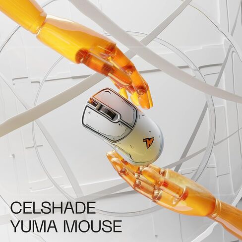 ماوس Higround Yuma اللاسلكي - CELSHADE، ماوس ألعاب خفيف الوزن، مستشعر PIXART 3395، 26K DPI، 650 IPS، تسريع 50G، عمر بطارية يصل إلى 70 ساعة، معدل تصويت لاسلكي 4 كيلو هرتز مع مزامنة الحركة in Saudi Arabia