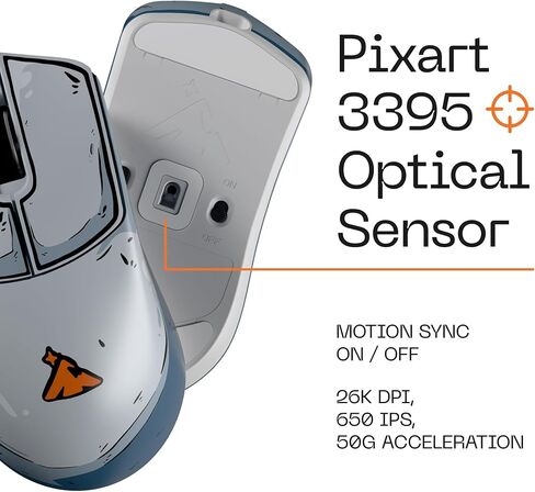 ماوس Higround Yuma اللاسلكي - CELSHADE، ماوس ألعاب خفيف الوزن، مستشعر PIXART 3395، 26K DPI، 650 IPS، تسريع 50G، عمر بطارية يصل إلى 70 ساعة، معدل تصويت لاسلكي 4 كيلو هرتز مع مزامنة الحركة in Saudi Arabia