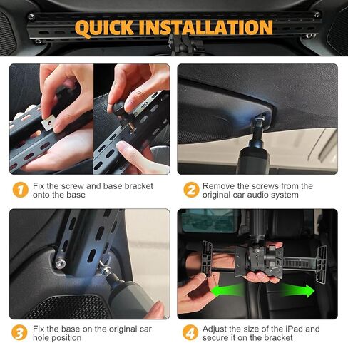 MAIKER Backseat Tablet Holder, Adjustable Hanging iPad Holder Mount Compatible with 2018-2025 Jeep Wrangler JL & 2020-2025 Gladiator JT, Road Trip Essentials for Kids for 4.92‘’~9.25’’ Devices Black in Saudi Arabia