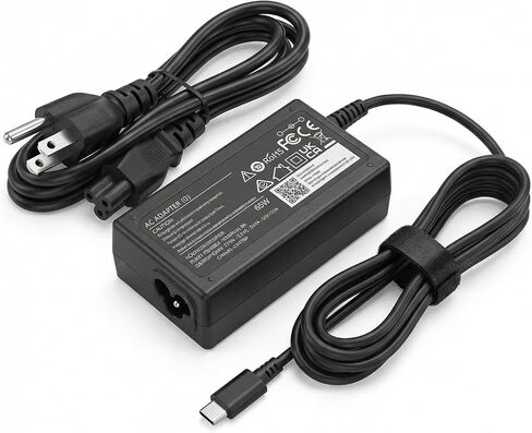 QFA 65W/45W Universal USB C شاحن الكمبيوتر المحمول Chromebook متوافق مع HP Dell وLenovo وAcer وAsus وSamsung Galaxy وGoogle والمزيد من شاحن الكمبيوتر المحمول من النوع C in Kuwait