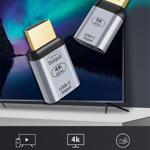 محول ZEZEFUFU من سبيكة USB-C إلى HDMI 4K 4K@60 هرتز، USB 3.1 Gen 2 توصيل محول أنثى من النوع C إلى HDMI 2.0 ذكر in Saudi Arabia