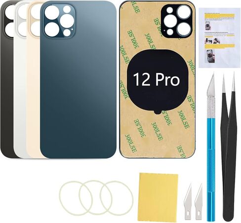 Rear Back Screen Glass Cover Replacement Compatible with iPhone 12 Pro 6.1-Inches All Carriers (Graphite) in Saudi Arabia