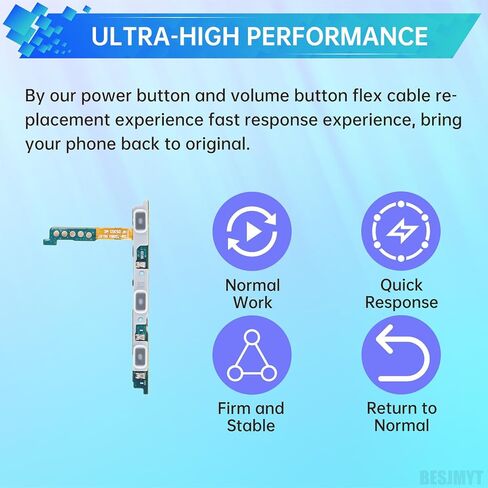 لهاتف Samsung Galaxy S23 Ultra زر الطاقة وزر الصوت، استبدال الكابل المرن، كابل مرن، تشغيل/إيقاف، زر التحكم، أجزاء إصلاح الموصل لـ SM-S918U SM-S918U1 in Kuwait