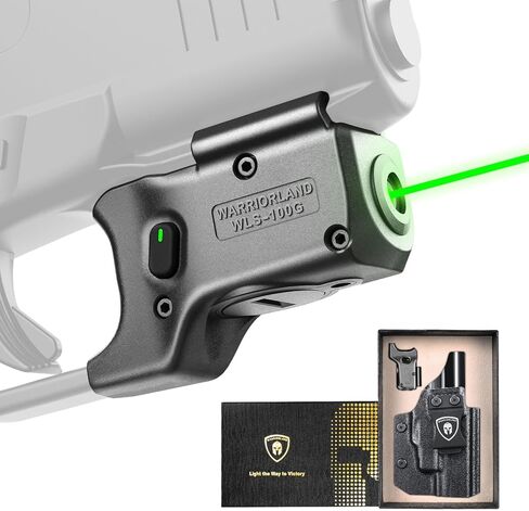WARRIORLAND Green Laser Sight Fit Glock 48 MOS with Kydex Holster, Green Beam Sight with Power Indicator, Glock 48 MOS with IWB Holster Right Hand in Saudi Arabia