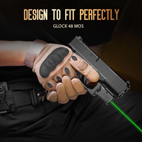 WARRIORLAND Green Laser Sight Fit Glock 48 MOS with Kydex Holster, Green Beam Sight with Power Indicator, Glock 48 MOS with IWB Holster Right Hand in Saudi Arabia