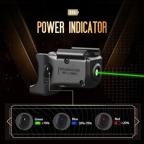 WARRIORLAND Green Laser Sight Fit Glock 48 MOS with Kydex Holster, Green Beam Sight with Power Indicator, Glock 48 MOS with IWB Holster Right Hand in Saudi Arabia