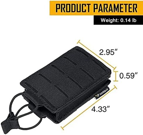 IDOGEAR Tactical Mag Pouch Open-Top Triple Molle Magazine Pouches for M4 M16 AR-15 5.56MM Rifle Magazines in Saudi Arabia